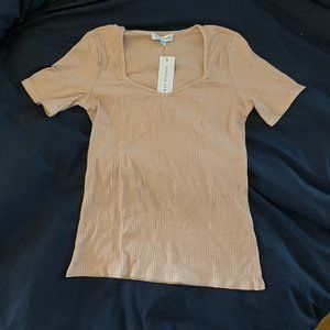 Amour Vert Arlo Paris Rib Top in Rose